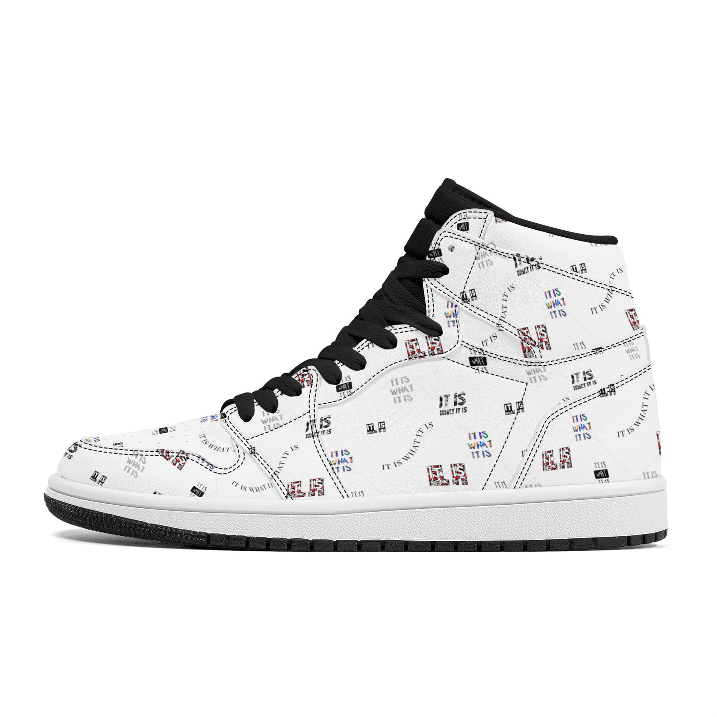 Womens High Top Leather It is what it is Sneakers