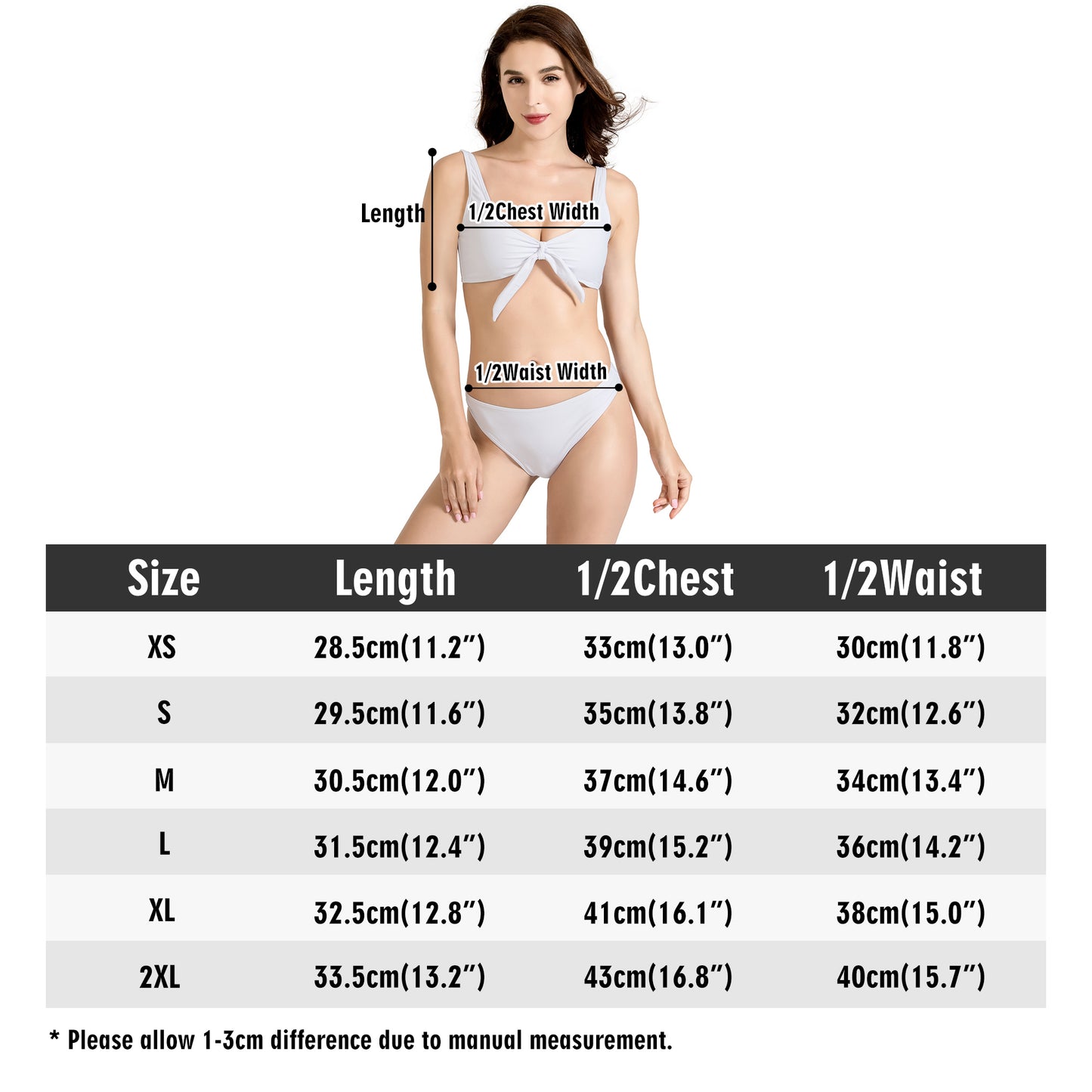 Music Womens Bow Front Bikinis Swimsuit