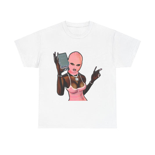 VU Masked pink Cotton Tee