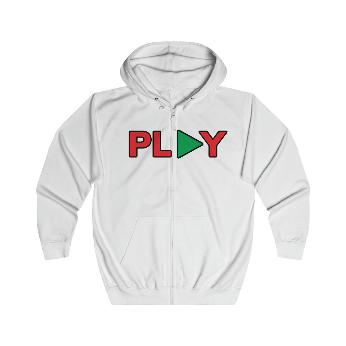 KGice Play green and red zipped hoodie