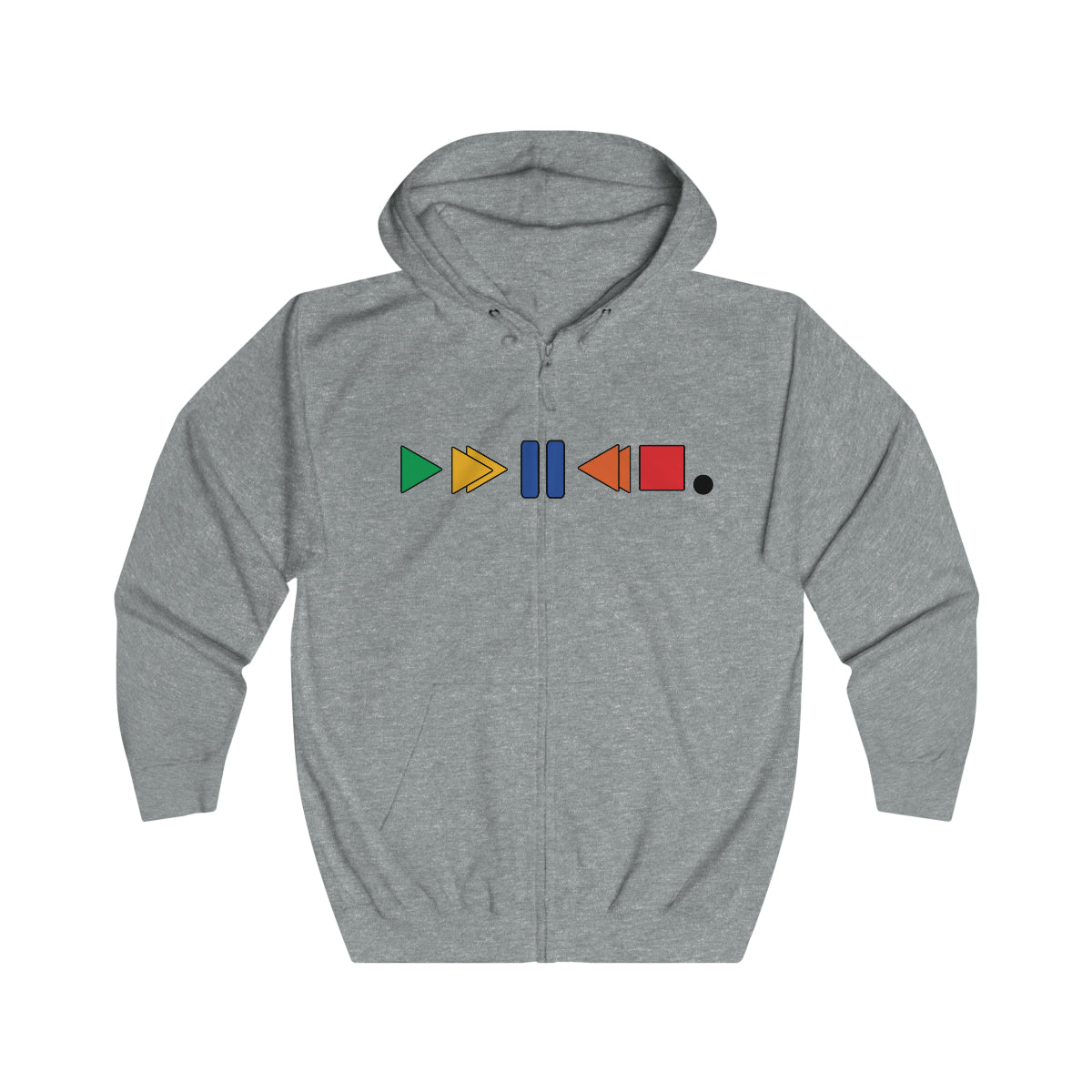 KGice logo multicolored zipped hoodie