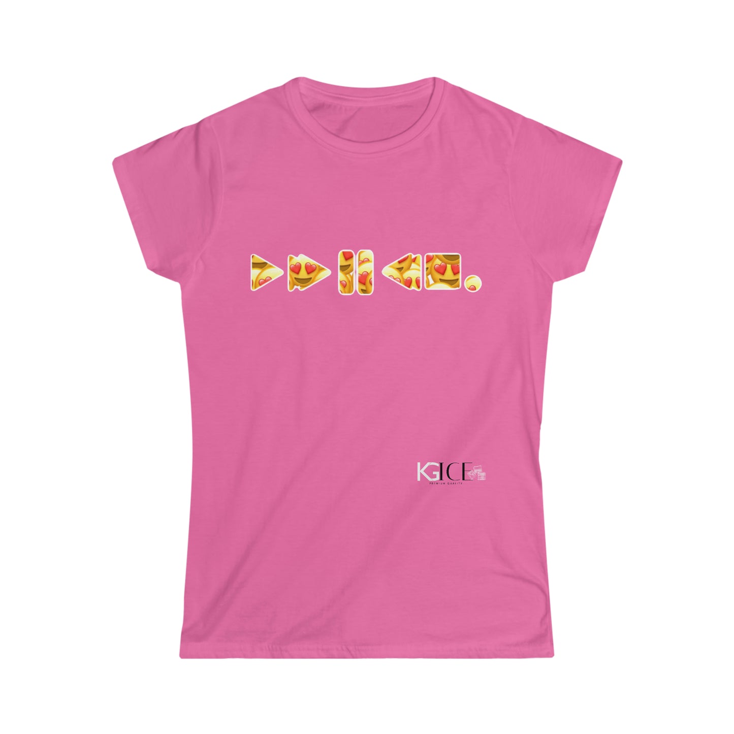 KGice Smilie heart eyes Women's Softstyle Tee