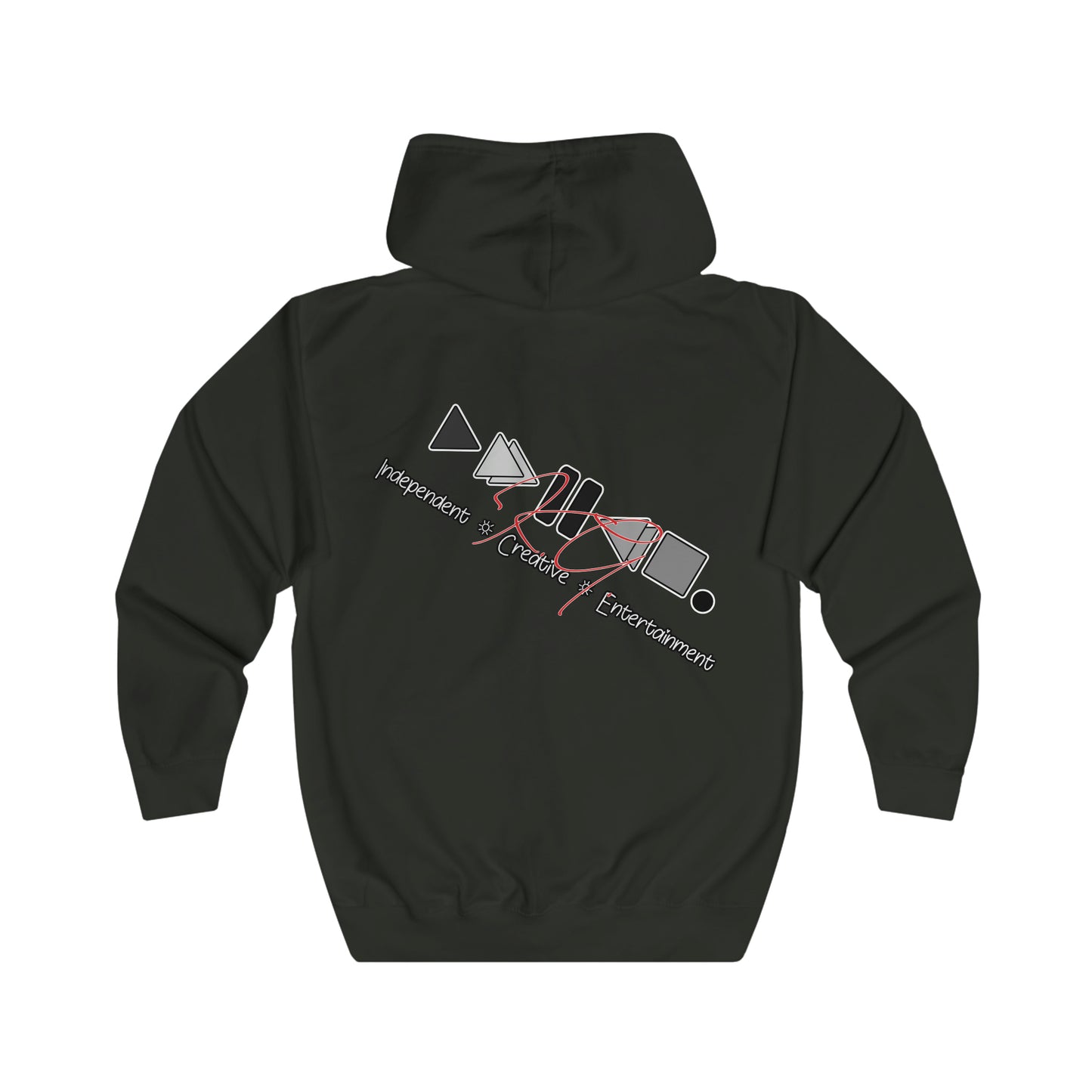 KGice Play black and red collection zipped hoodie