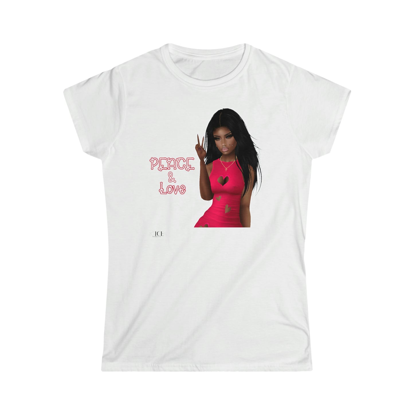 KGice Peace & Love Women's Softstyle Tee