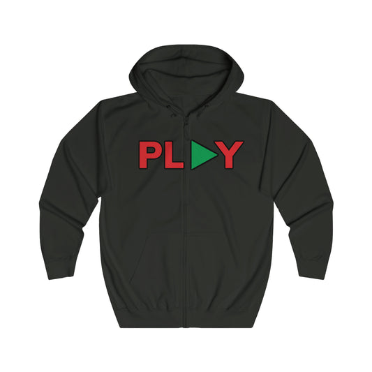 KGice Play green and red zipped hoodie