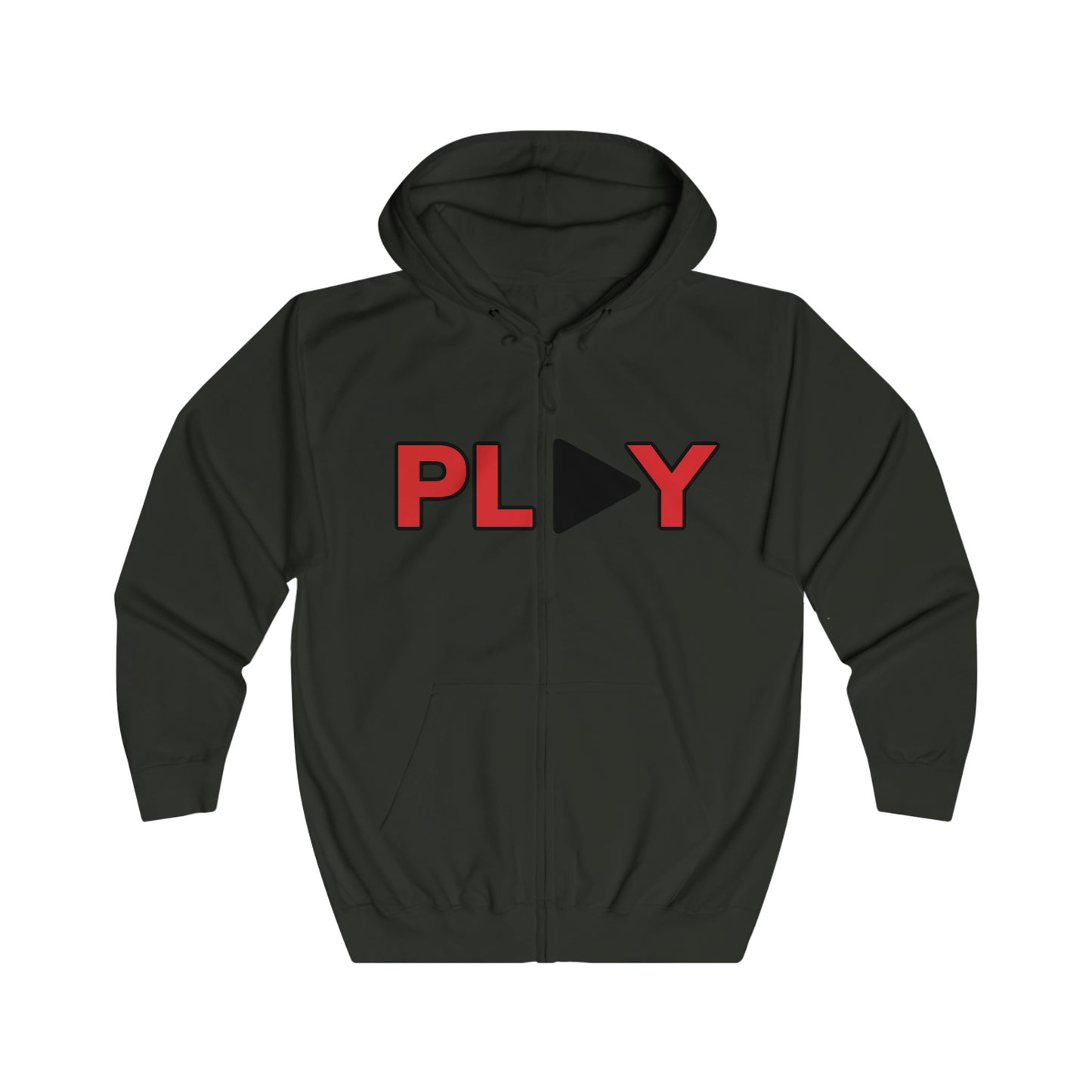 KGice Play black and red collection zipped hoodie