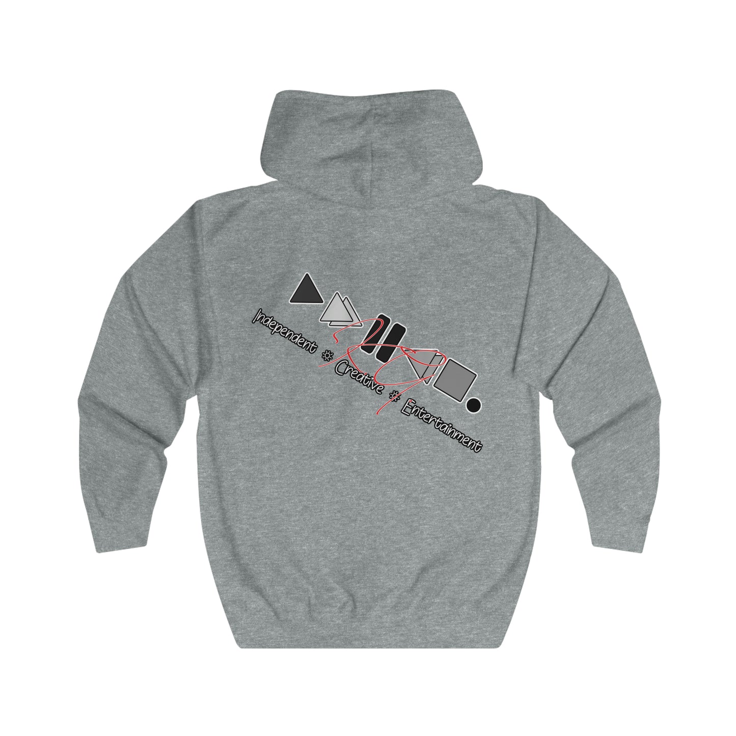 KGice Play black and red collection zipped hoodie