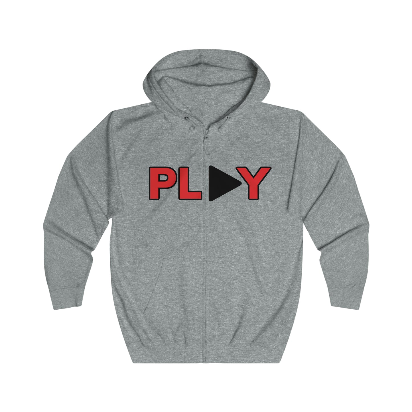 KGice Play black and red collection zipped hoodie